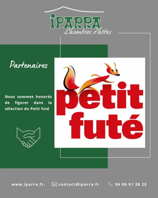 📣✨ Iparra fête ses 14 ans dans le Petit Futé ! 🦊💛
Quelle fierté de faire partie de ce guide depuis 2011 🙏

Depuis 14 ans, le @petit_fute_paysbasque  recommande notre maison d’hôtes pour :
🌿 notre accueil chaleureux
🛏️ le confort de nos 4 chambres
🌸 l’authenticité du lieu
📍 et notre belle situation à Arcangues, au cœur du Pays Basque

Merci à tous nos hôtes pour leur confiance renouvelée… Vous êtes notre plus belle récompense ✨

📅 Envie de (re)découvrir Iparra ?
Réservez ici 👉 [www.iparra.fr]

#MaisonIparra #PetitFuté #14AnsDeConfiance #MaisonDHôtes #PaysBasque #Arcangues #SéjourDeCharme #Hospitalité #TourismeAuthentique #Merci #Iparra #ChambresDHôtes